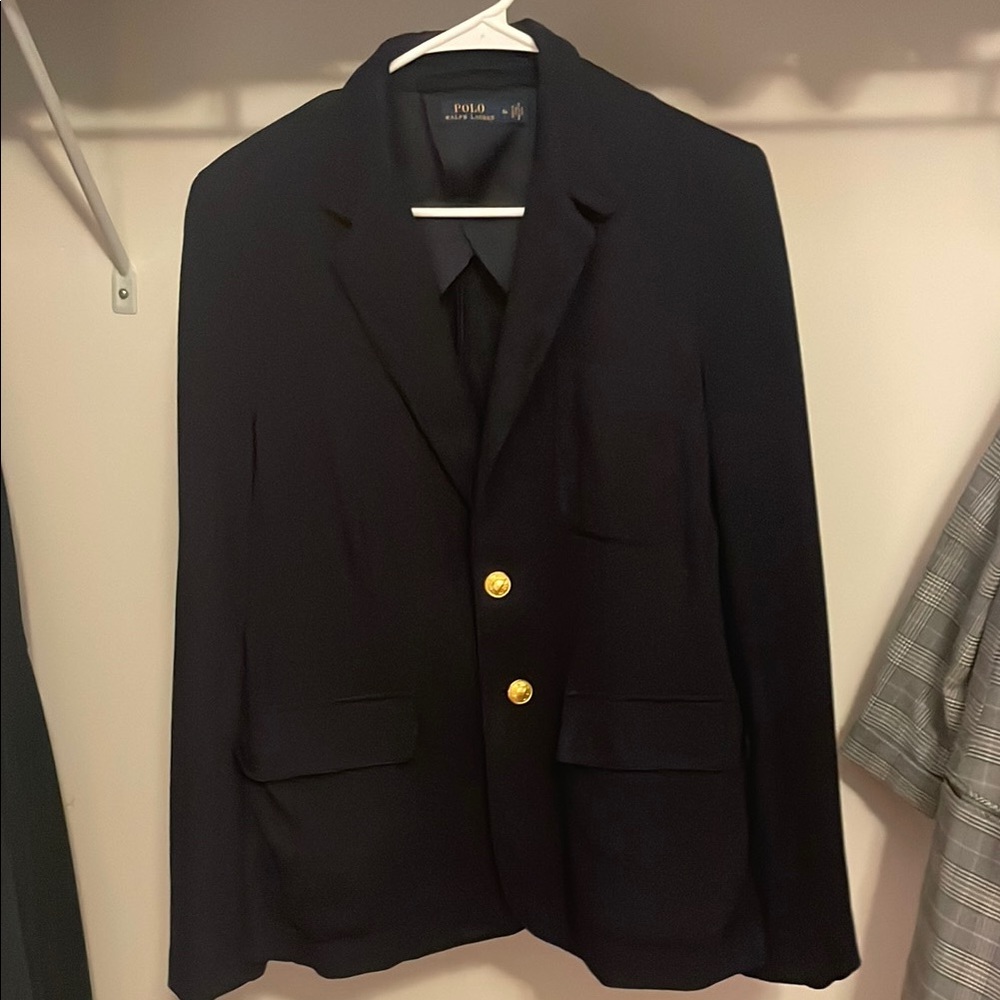 Polo by Ralph Lauren Black Suit Jacket with Notched Lapels